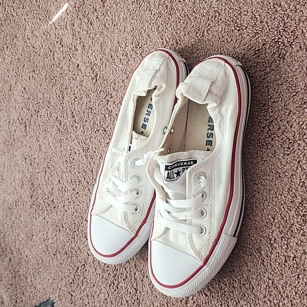 Converse White and Red Women's Sneakers